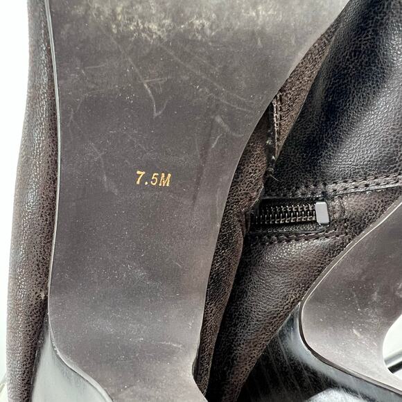 VINTAGE Mudd 'Aliso' Size 7.5 M Dark Brown Ankle Boots Bootie Side Zip y2k prep - Picture 7 of 7